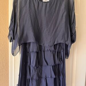 Chic Navy High Low Dress